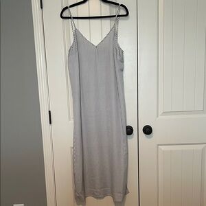 A New Day Black and White Striped Midi Dress